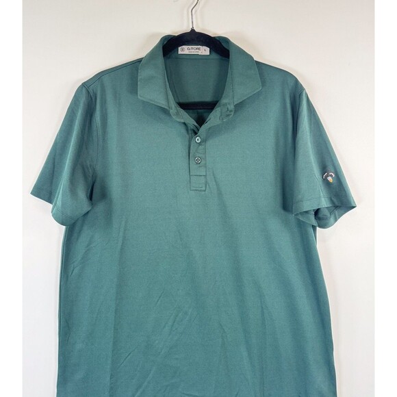 G/Fore Men Polo Shirt Green Classic Short Sleeve Performance Golf Stretch Medium - Picture 7 of 10